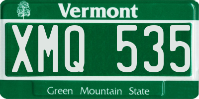 VT license plate XMQ535