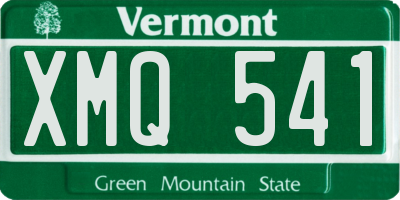 VT license plate XMQ541