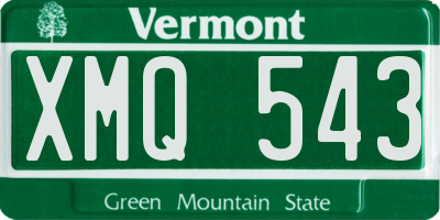 VT license plate XMQ543