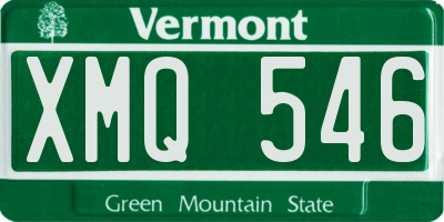 VT license plate XMQ546