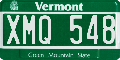 VT license plate XMQ548