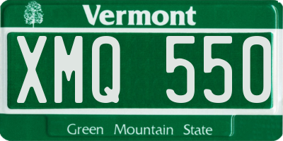 VT license plate XMQ550