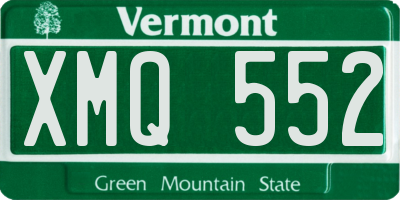 VT license plate XMQ552