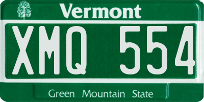 VT license plate XMQ554
