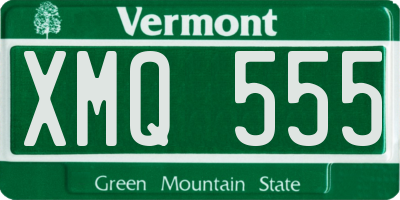 VT license plate XMQ555
