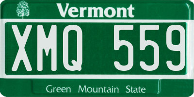 VT license plate XMQ559