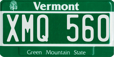 VT license plate XMQ560