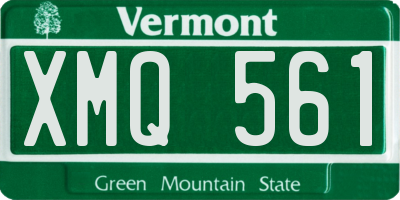 VT license plate XMQ561