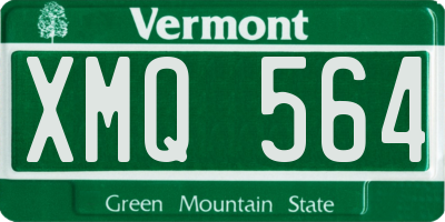 VT license plate XMQ564