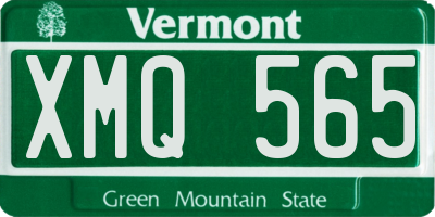 VT license plate XMQ565