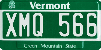 VT license plate XMQ566