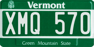 VT license plate XMQ570
