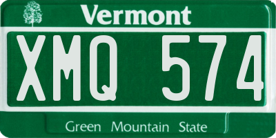 VT license plate XMQ574