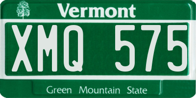 VT license plate XMQ575