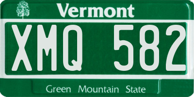 VT license plate XMQ582