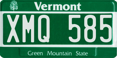 VT license plate XMQ585