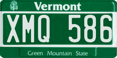 VT license plate XMQ586