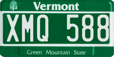 VT license plate XMQ588