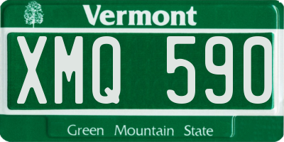 VT license plate XMQ590