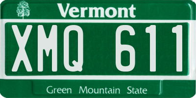VT license plate XMQ611