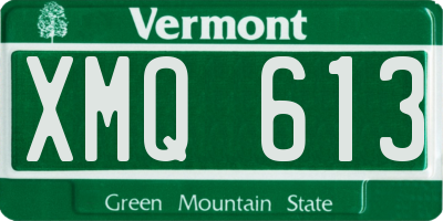 VT license plate XMQ613
