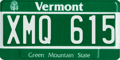 VT license plate XMQ615