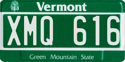VT license plate XMQ616