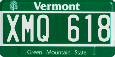 VT license plate XMQ618