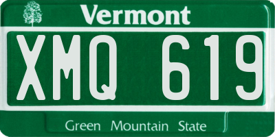 VT license plate XMQ619