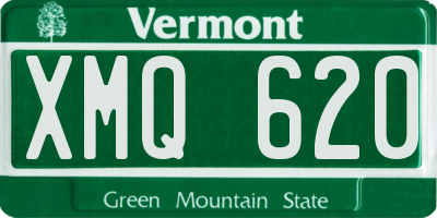 VT license plate XMQ620
