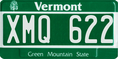 VT license plate XMQ622