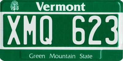 VT license plate XMQ623