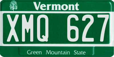 VT license plate XMQ627
