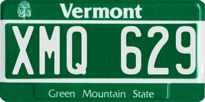 VT license plate XMQ629