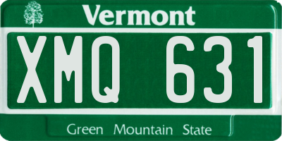 VT license plate XMQ631