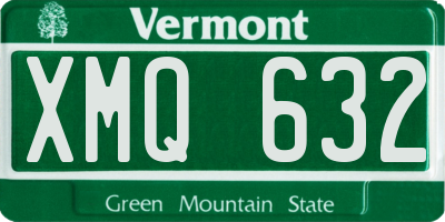 VT license plate XMQ632