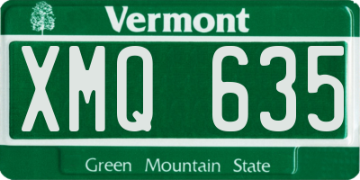VT license plate XMQ635