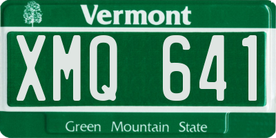 VT license plate XMQ641
