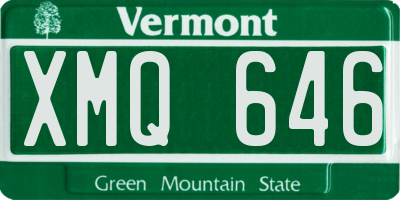 VT license plate XMQ646