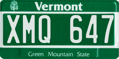 VT license plate XMQ647