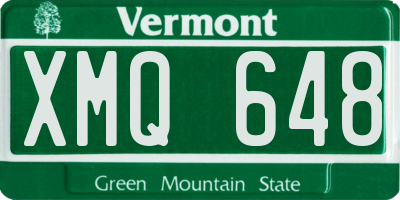 VT license plate XMQ648