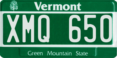 VT license plate XMQ650