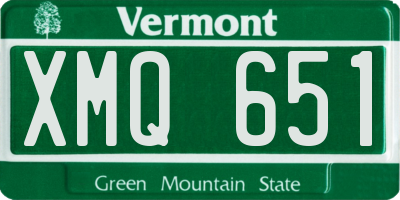 VT license plate XMQ651