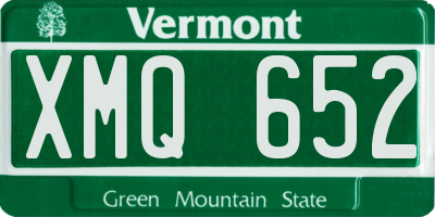 VT license plate XMQ652