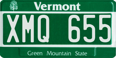 VT license plate XMQ655