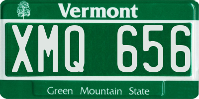 VT license plate XMQ656