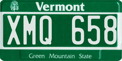 VT license plate XMQ658