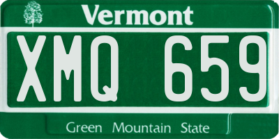 VT license plate XMQ659