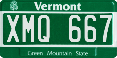 VT license plate XMQ667