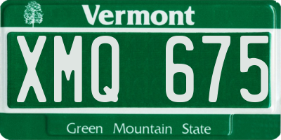 VT license plate XMQ675